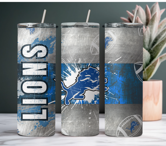 Go Lions! 20 ounce stainless steel tumbler(choose from 4 different styles)